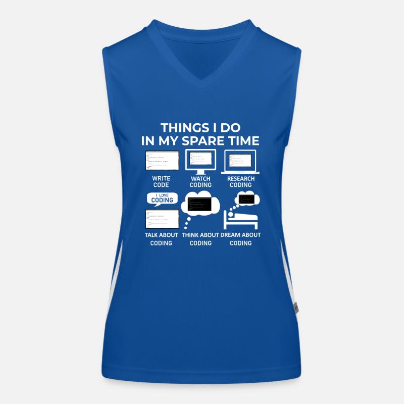 Things I Do in my Spare Time - Coding Women's Functional Contrast Tank Top