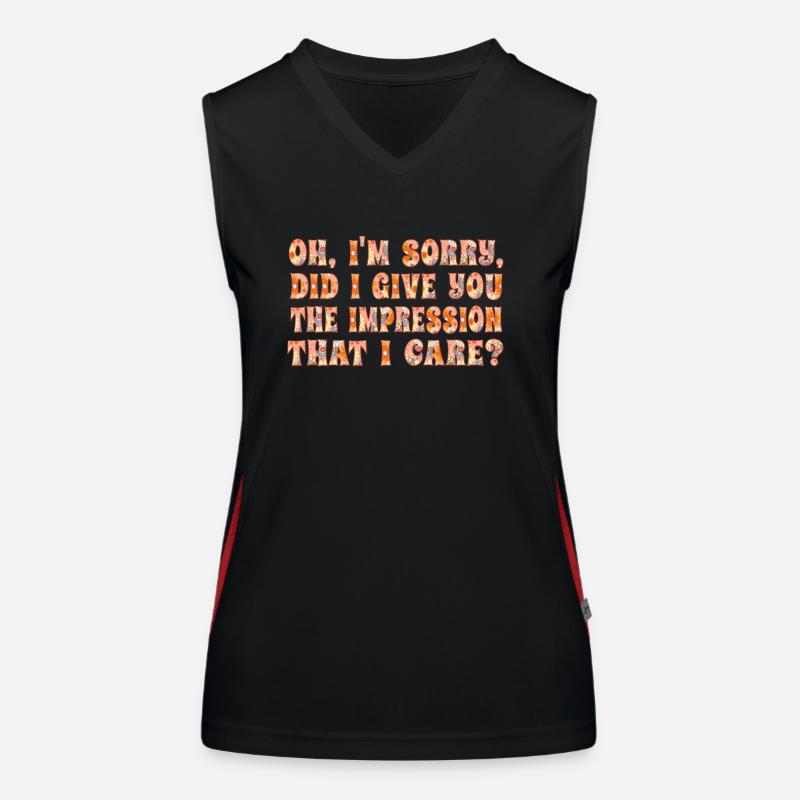 Indifference Sarcasm Different Attitude Women's Functional Contrast Tank Top