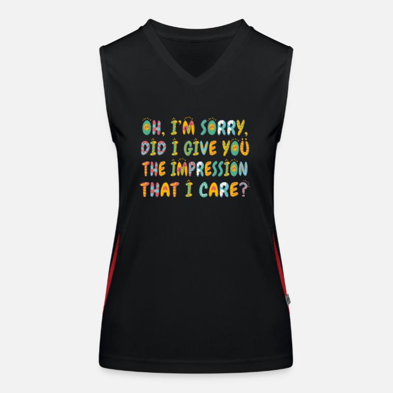 Indifference Sarcasm Different Attitude Women's Functional Contrast Tank Top