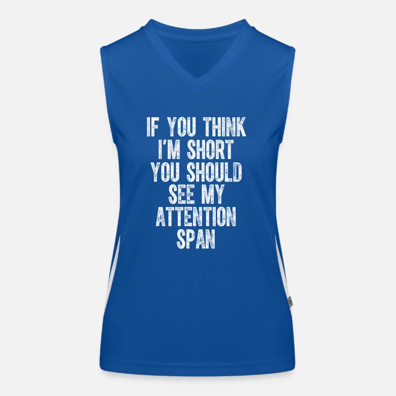 Short Attention Span ADHD Awareness Funny Women's Functional Contrast Tank Top