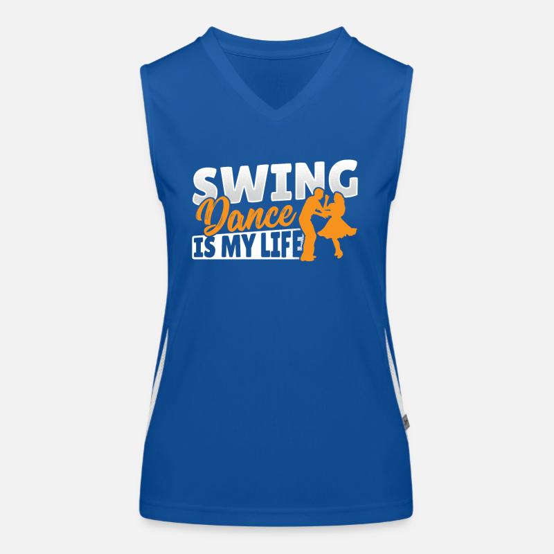 La danse swing est ma vie Danse swing Débardeur respirant contrasté Femme