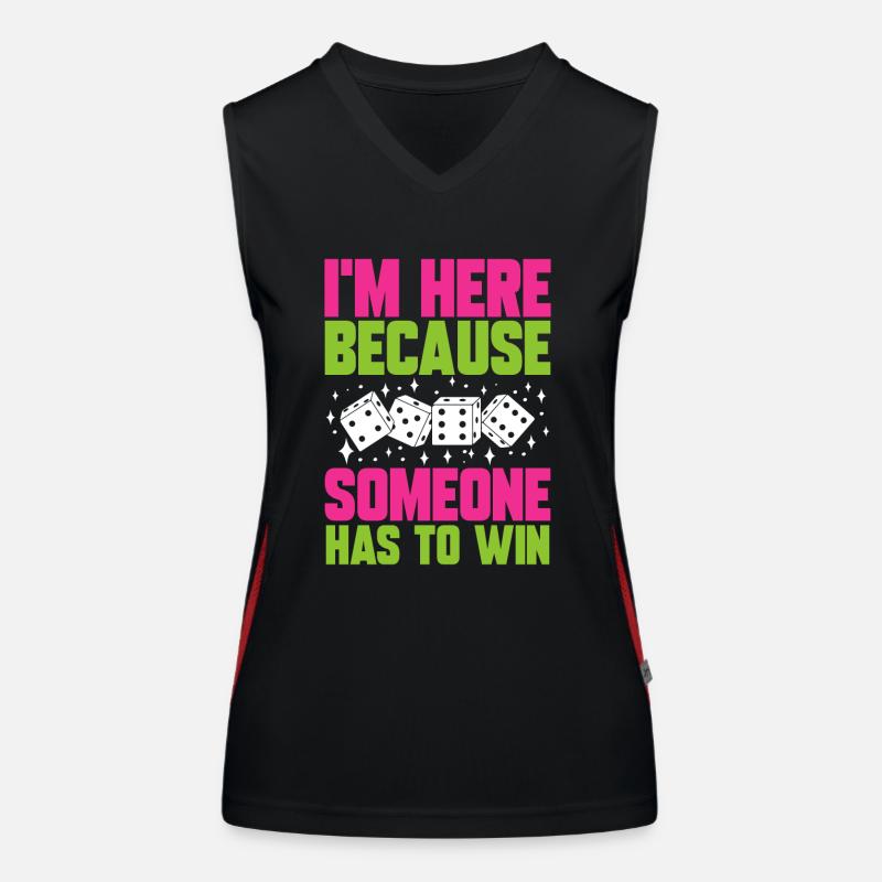 Bunco Dice Game Women's Functional Contrast Tank Top
