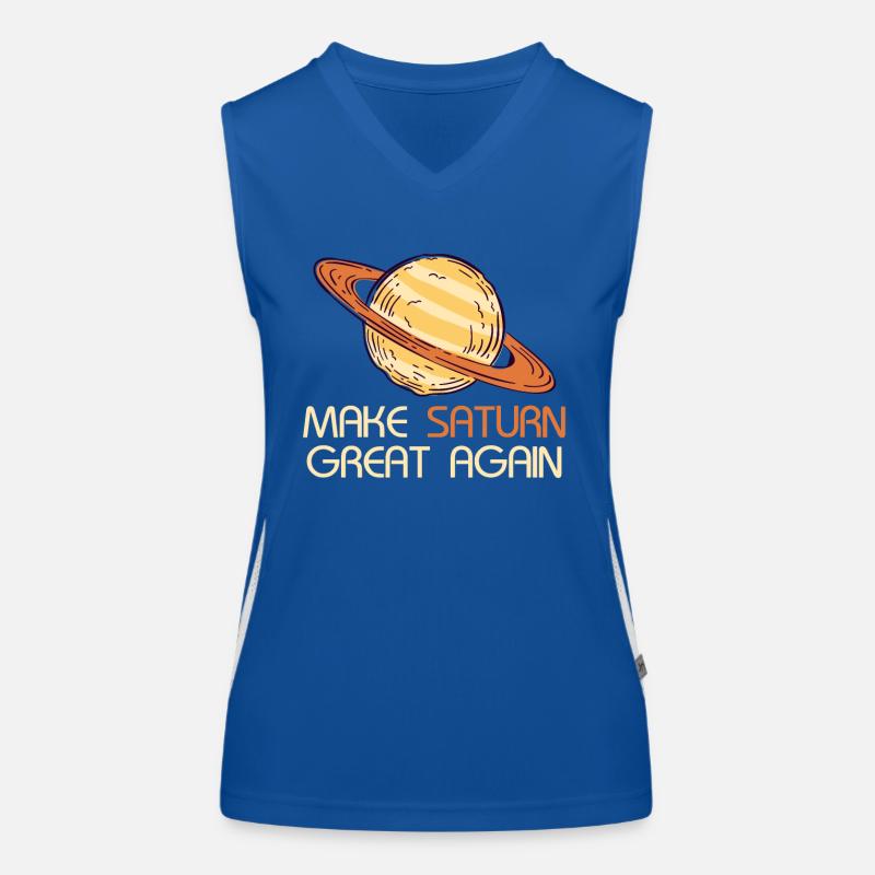 Saturn Space Planet Solar System Ancient Roman Women's Functional Contrast Tank Top