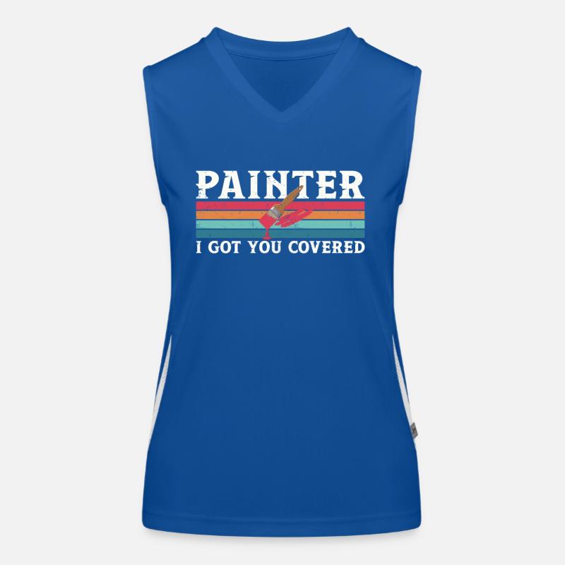 House Painter Decorator Pun Retro Funktionelles Kontrast-Tank Top für Frauen