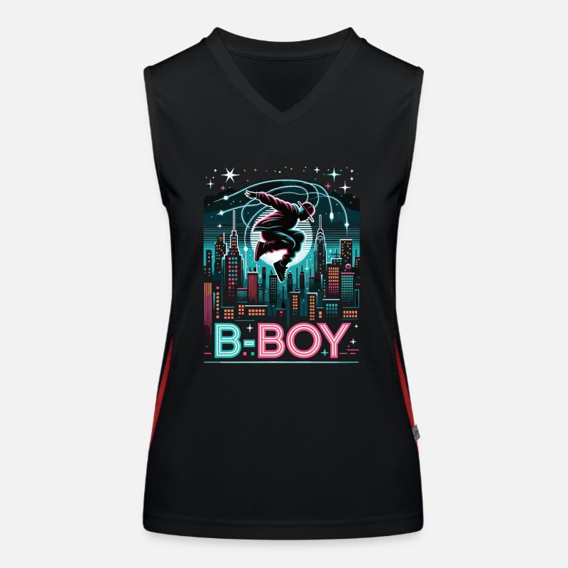 Breakdance Breakdancer Breakdance Kinder Funktionelles Kontrast-Tank Top für Frauen