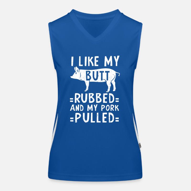 BBQ Pulled Pork Schwein Grill Funktionelles Kontrast-Tank Top für Frauen