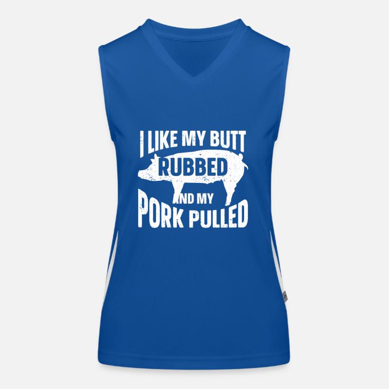 BBQ Pulled Pork Schwein Grill Funktionelles Kontrast-Tank Top für Frauen