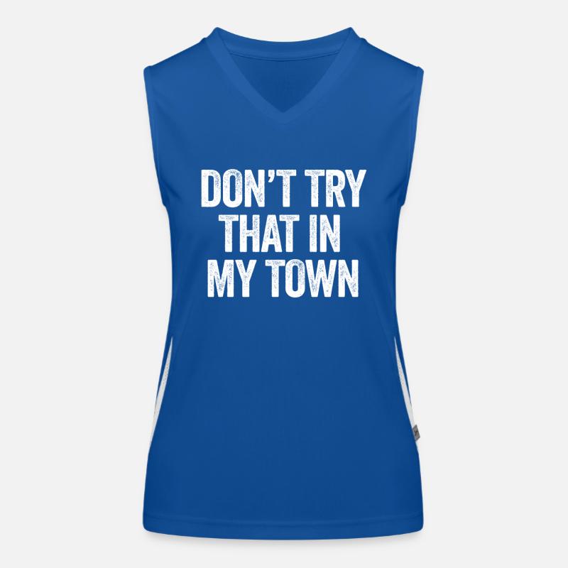 Versuchen Sie das in einer Kleinstadt American Flag Eagle Funktionelles Kontrast-Tank Top für Frauen