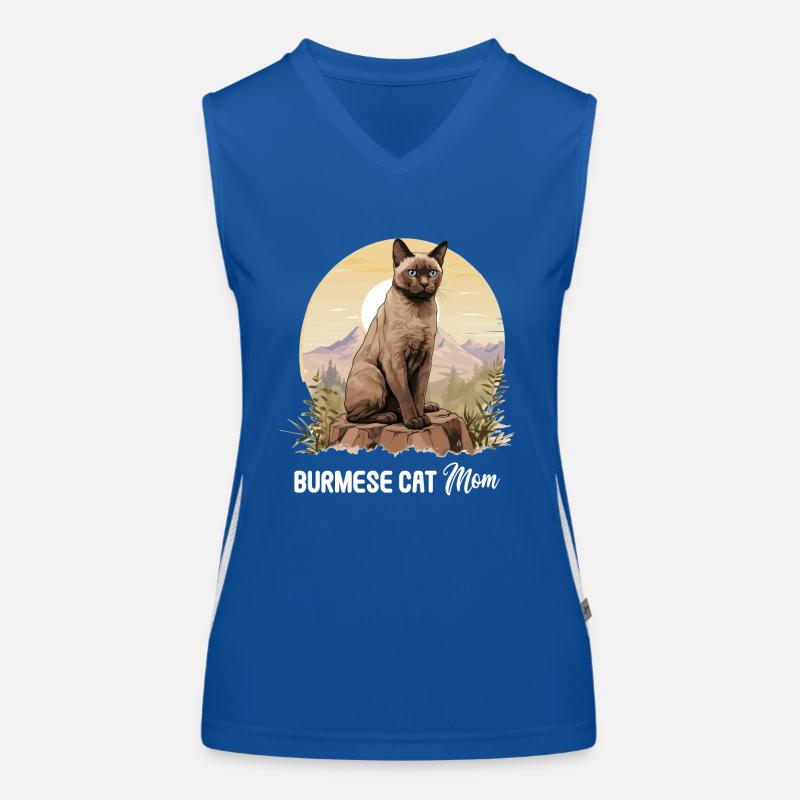 Chat birman Birmanie Katze Débardeur respirant contrasté Femme
