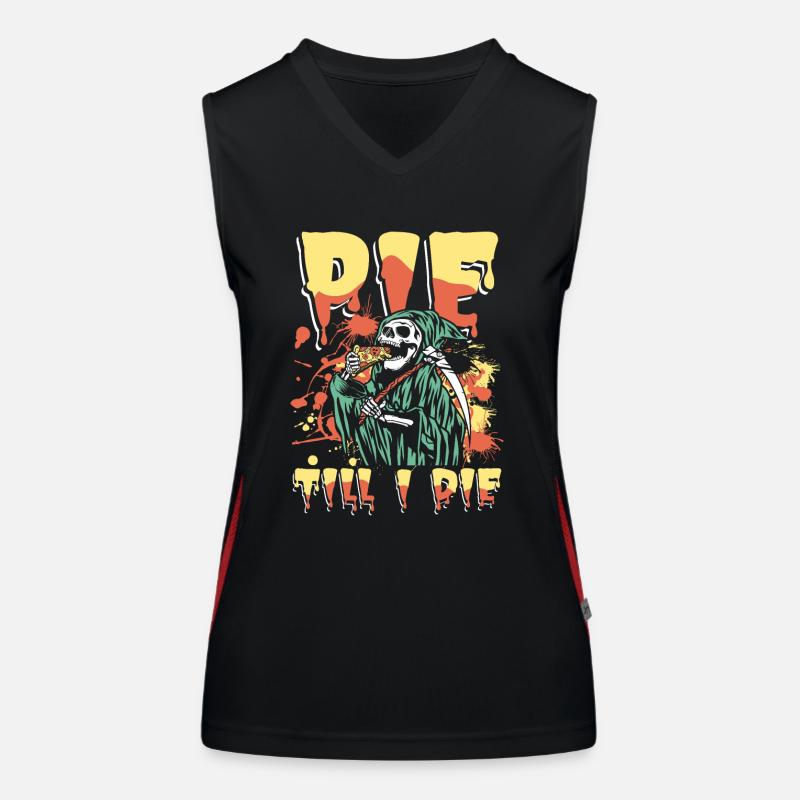 Pie till i die | cupcake & cookies grim reaper Women's Functional Contrast Tank Top