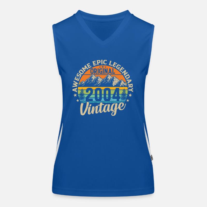 2004 Vintage Birthday Women's Functional Contrast Tank Top