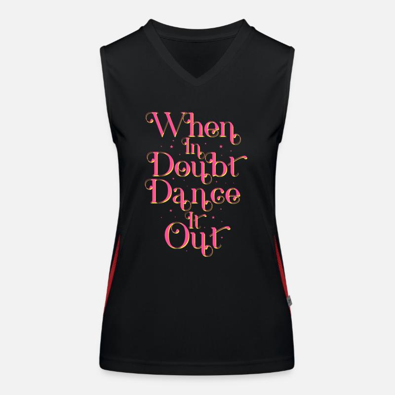 When In Doubt Dance It Out Dance Therapy Women's Functional Contrast Tank Top