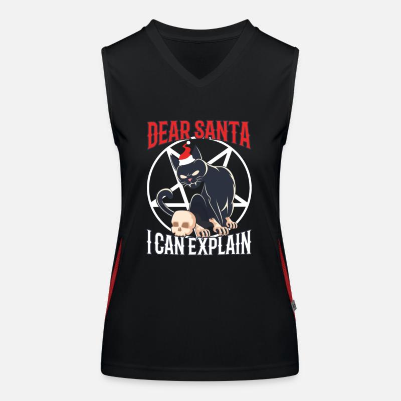 Dear santa i can explain Women's Functional Contrast Tank Top