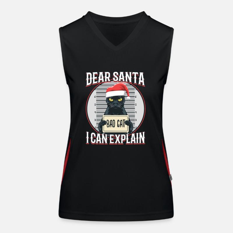 Dear santa i can explain Women's Functional Contrast Tank Top