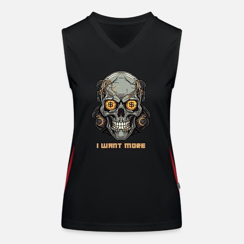 Crâne de cyborg cupide Débardeur respirant contrasté Femme