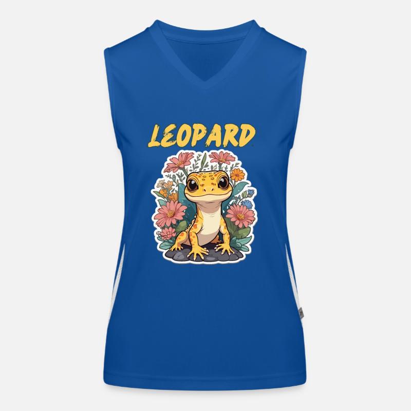 Leopard Lizard Gecko Women's Functional Contrast Tank Top