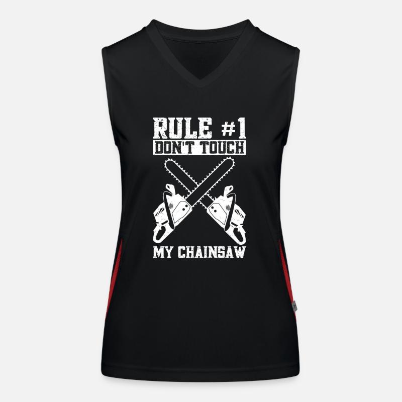 Lumberjack Lumberjack Equipment Arborist Chains Women's Functional Contrast Tank Top