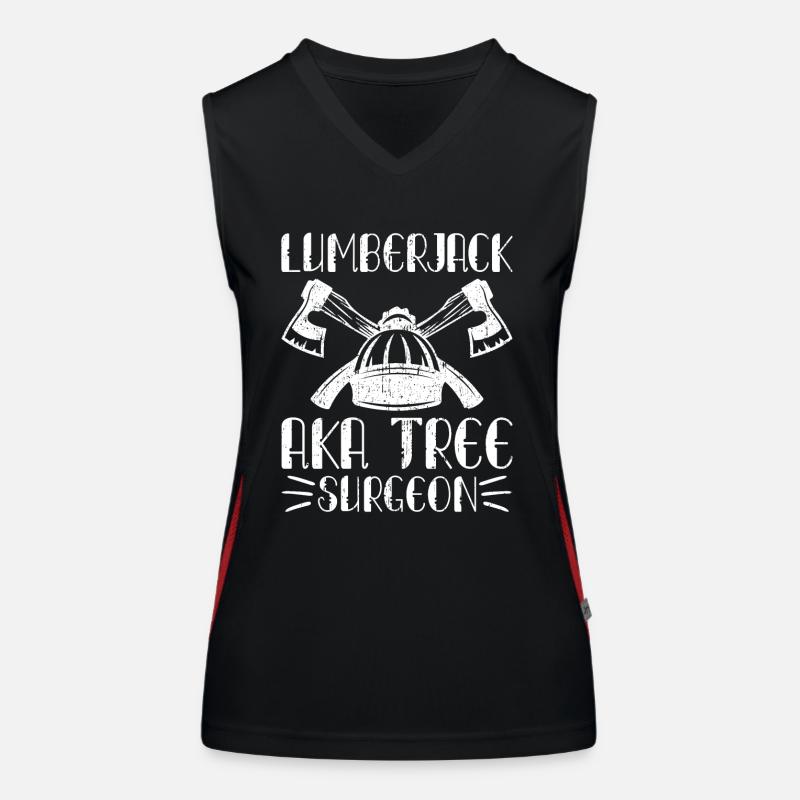 Arborist Suspender Logger Lumberjack Working Depth Women's Functional Contrast Tank Top