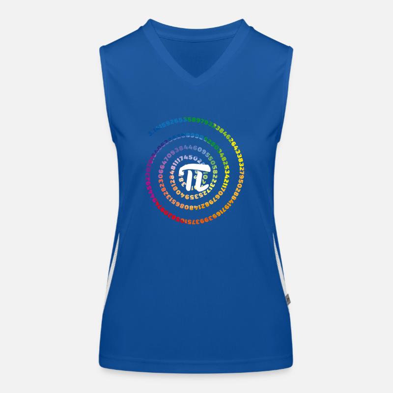 3.14 Pop Art Spirale Math Science Geek Débardeur respirant contrasté Femme