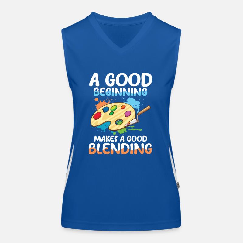 A Good Beginning Makes A Good Blending Funktionelles Kontrast-Tank Top für Frauen