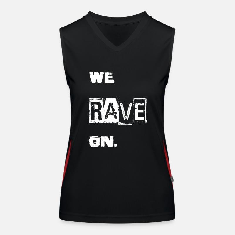 We Rave on. Women's Functional Contrast Tank Top