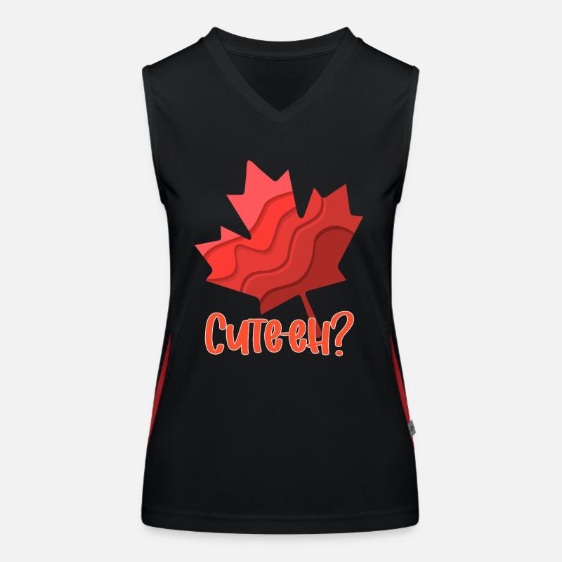 Canada Baby Maple Leaf Cute-Eh Women's Functional Contrast Tank Top