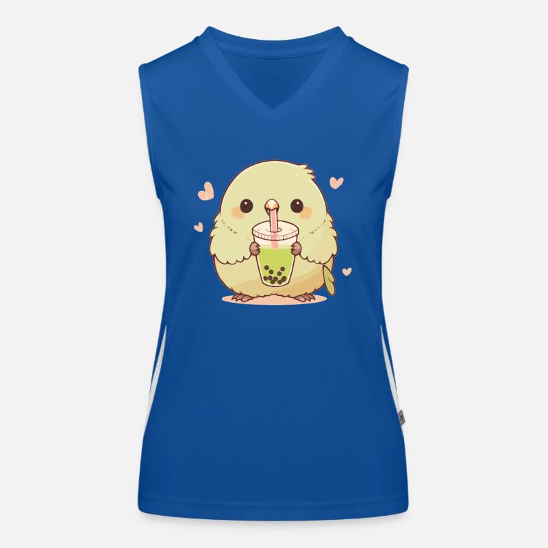Inséparable kawaii boit Boba Bubble Tea Chibi Débardeur respirant contrasté Femme