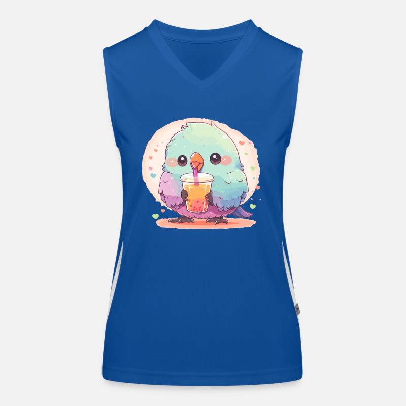 Inséparable kawaii boit Boba Bubble Tea Chibi Débardeur respirant contrasté Femme