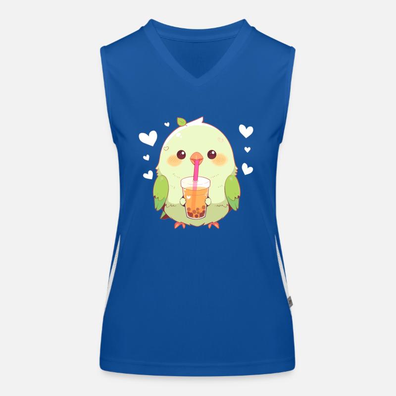 Inséparable kawaii boit Boba Bubble Tea Chibi Débardeur respirant contrasté Femme