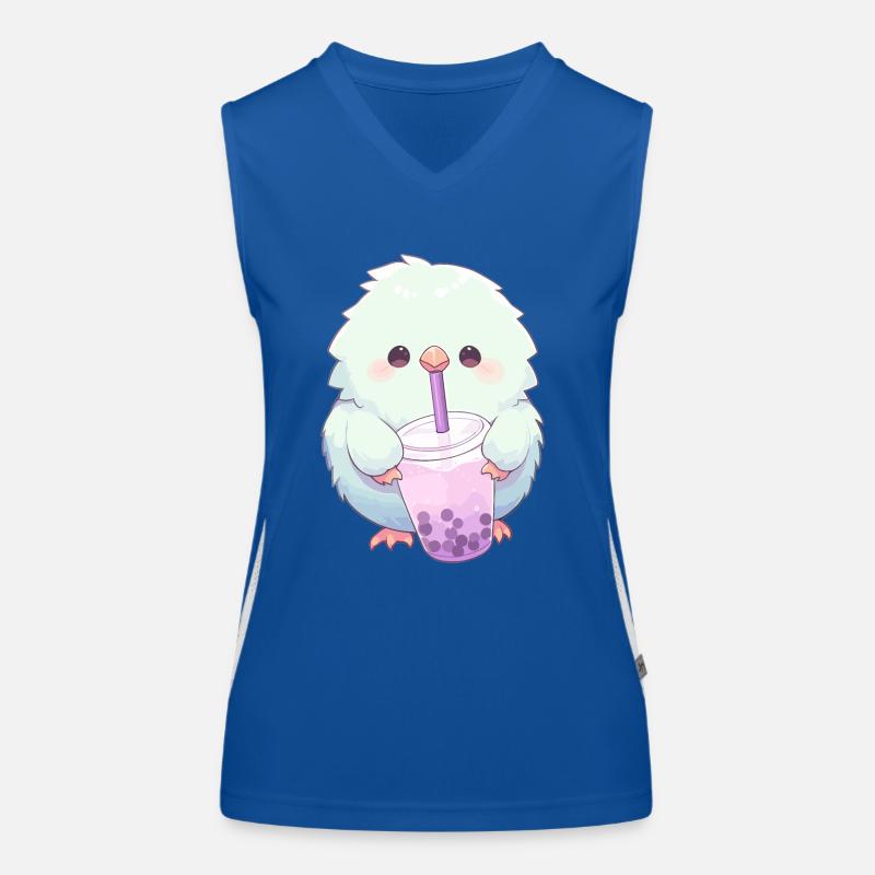 Inséparable kawaii boit Boba Bubble Tea Chibi Débardeur respirant contrasté Femme