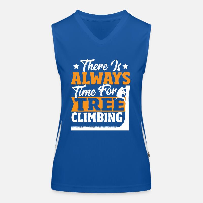 There Is Always Time For Tree Climbing Tree Funktionelles Kontrast-Tank Top für Frauen