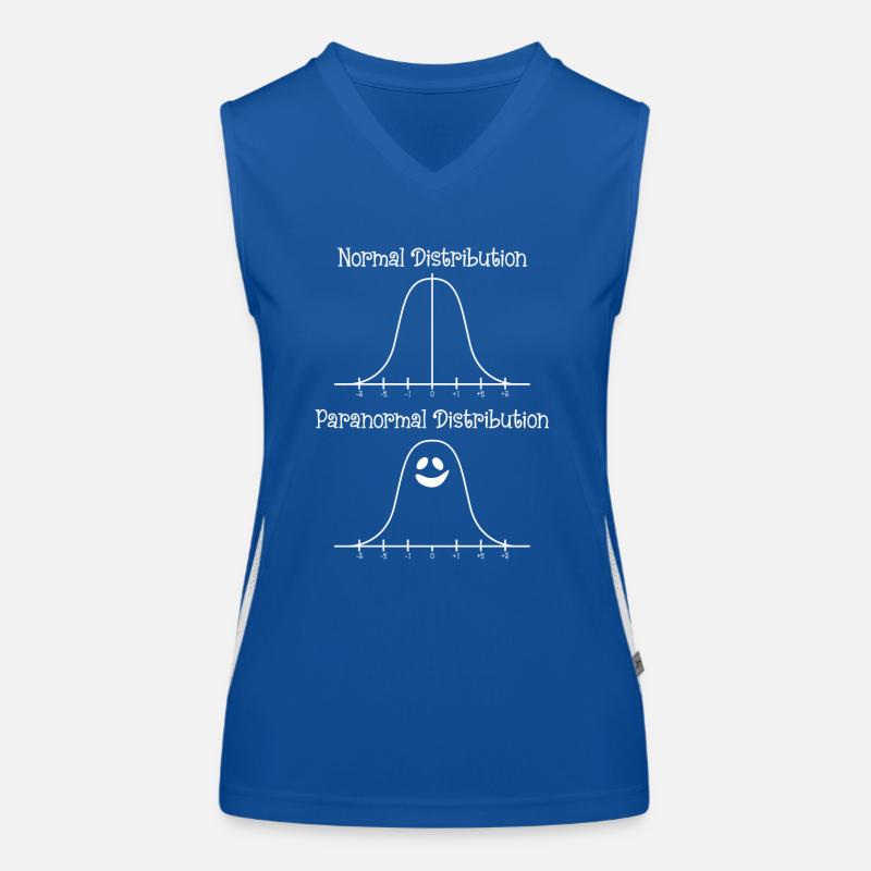 Math Halloween Paranormal Distribution Women's Functional Contrast Tank Top