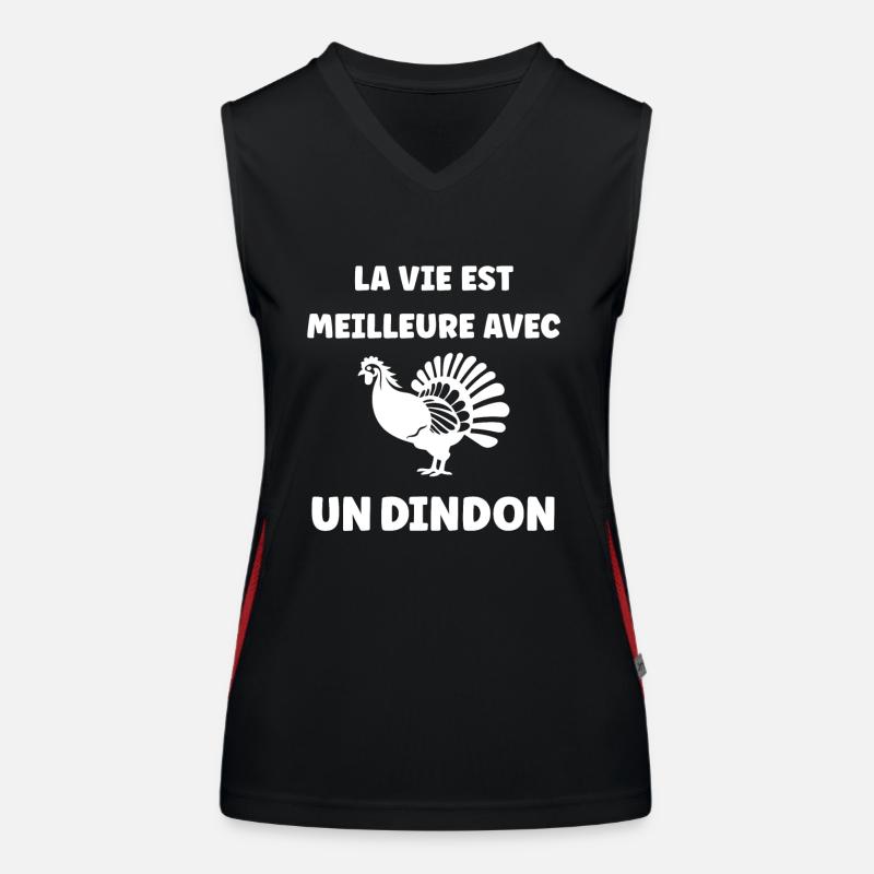 dindons Débardeur respirant contrasté Femme