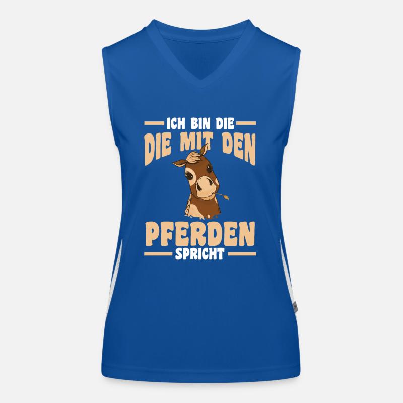 Pferd Reiten Bauernhof Bauer Pferdebesitzer Pferde Funktionelles Kontrast-Tank Top für Frauen