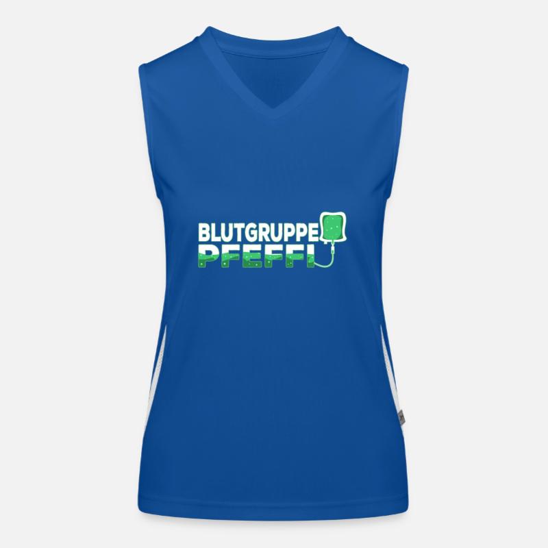 Blutgruppe Pfeffi Funktionelles Kontrast-Tank Top für Frauen