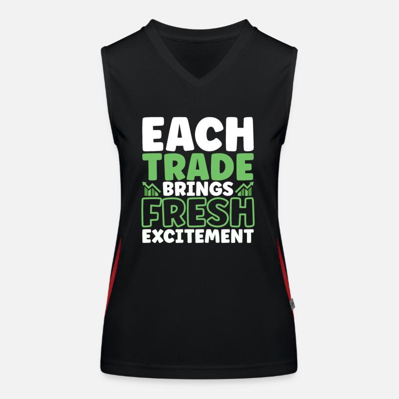 Stock Traders, Forex Traders, Investor Trading Women's Functional Contrast Tank Top