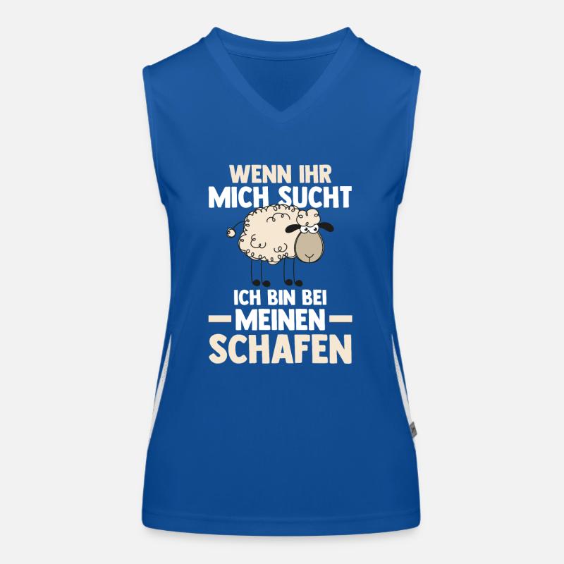 Schaf Schäfer Schäferei Bauer Landwirt Bauernhof S Funktionelles Kontrast-Tank Top für Frauen