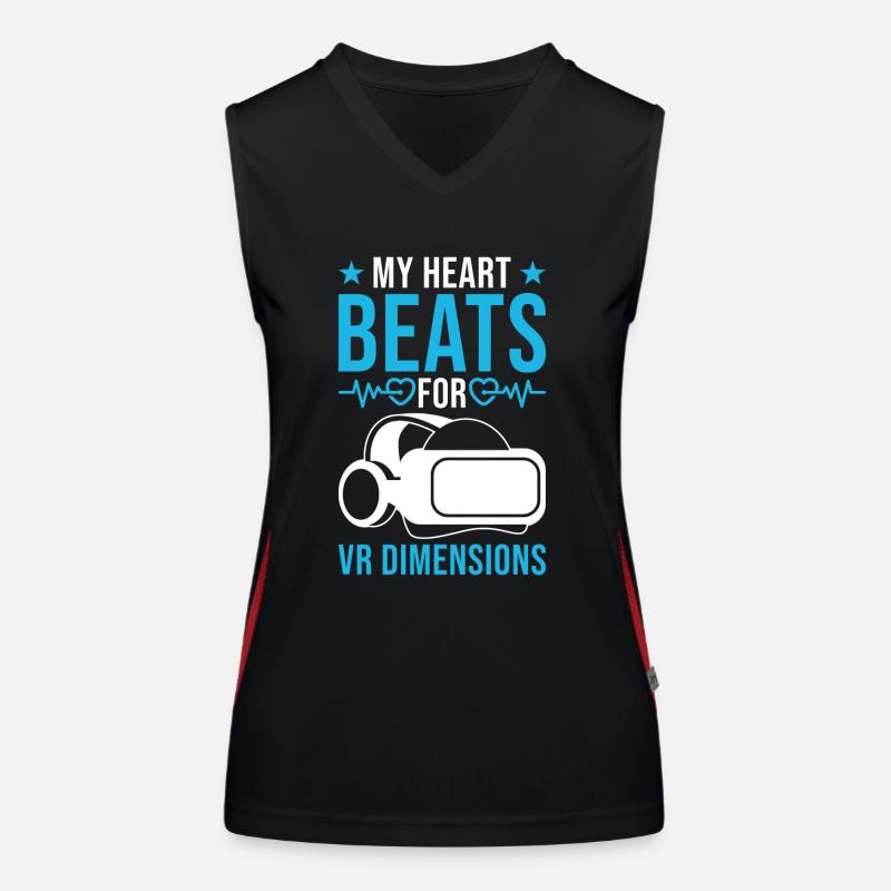 VR Gaming Réalité virtuelle VR Gamer Débardeur respirant contrasté Femme
