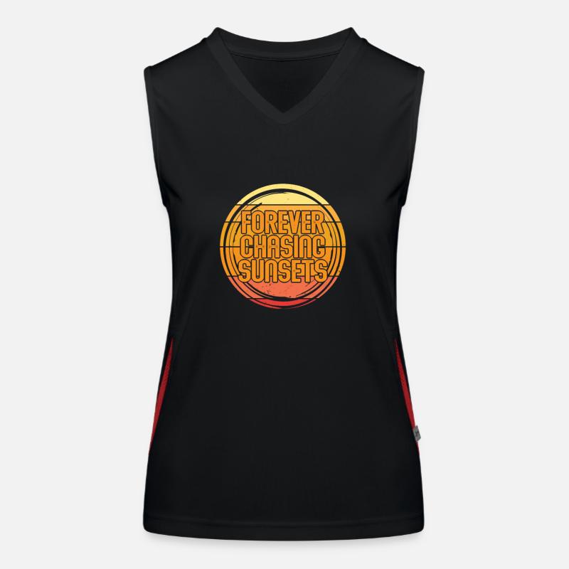 Forever Chasing Sunsets Retro Summer Vacation Women's Functional Contrast Tank Top