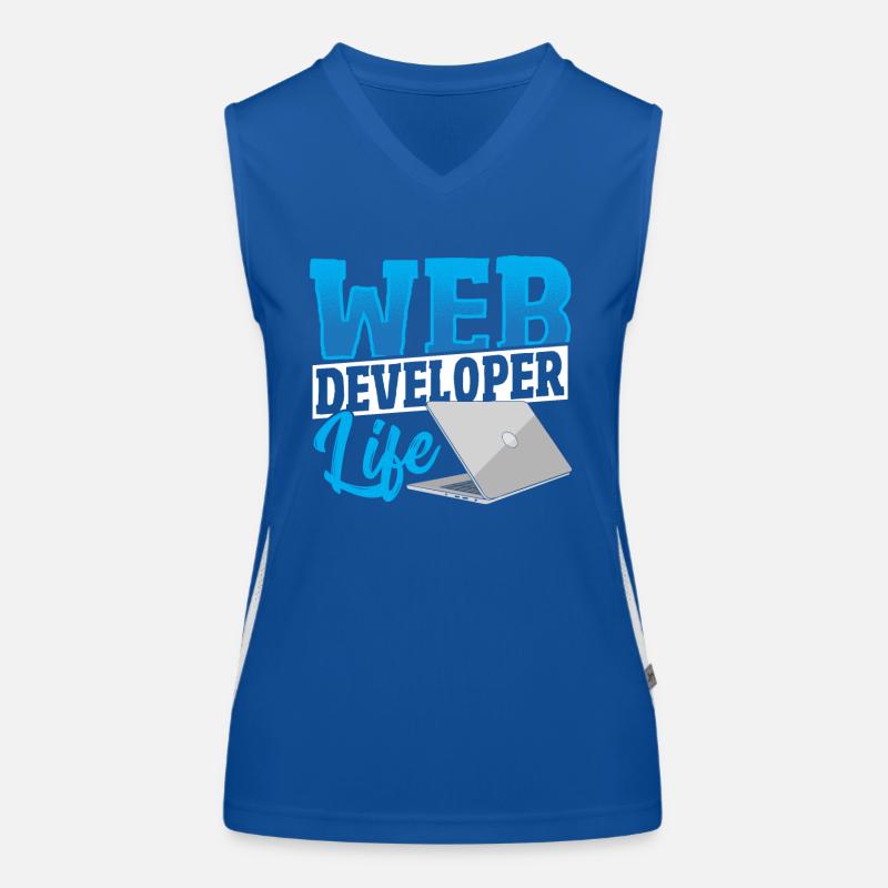 Web Developer Life Web Developer Programmer Funktionelles Kontrast-Tank Top für Frauen