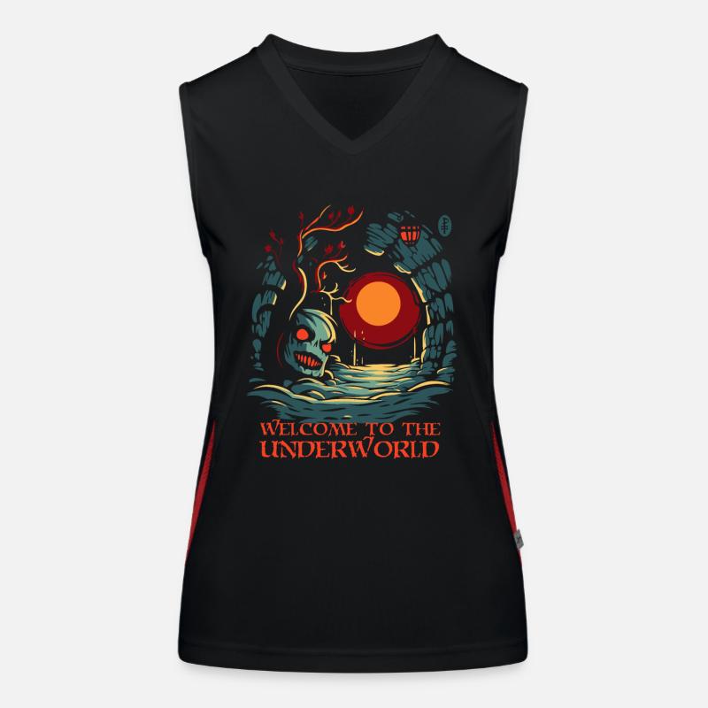 Willkommen in der Unterwelt Funktionelles Kontrast-Tank Top für Frauen