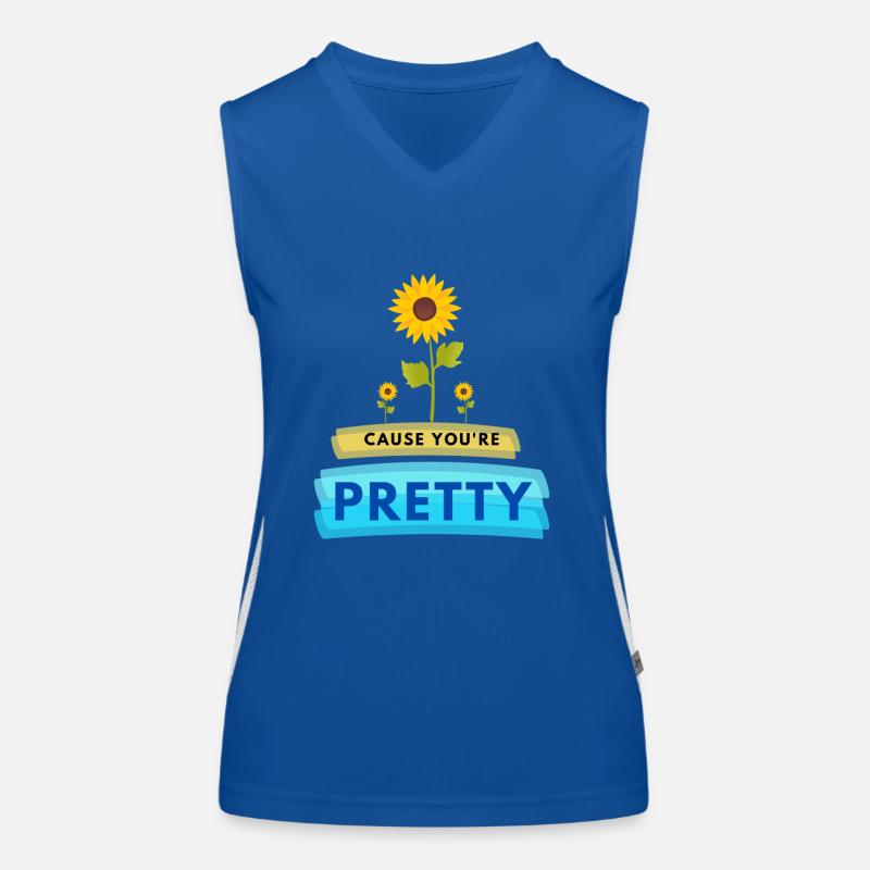 Parce que tu es jolie | Conception de l’amour de soi Débardeur respirant contrasté Femme