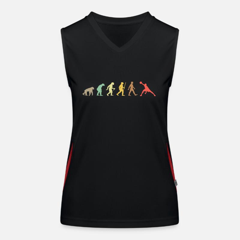 Golf Retro Golfer Evolution Funny Golfing Débardeur respirant contrasté Femme