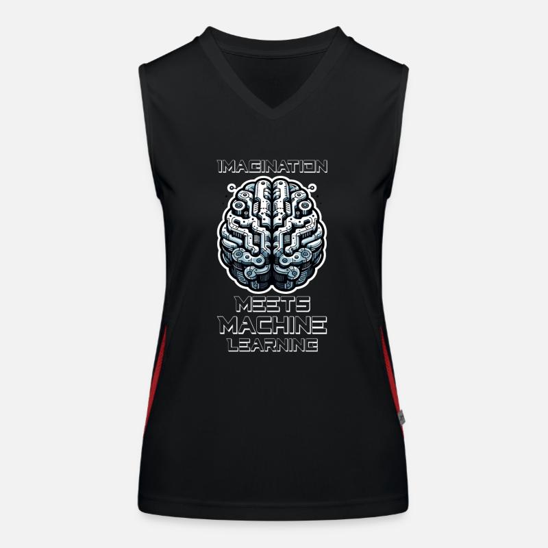 Artificial intelligence, machine learning, data Women's Functional Contrast Tank Top