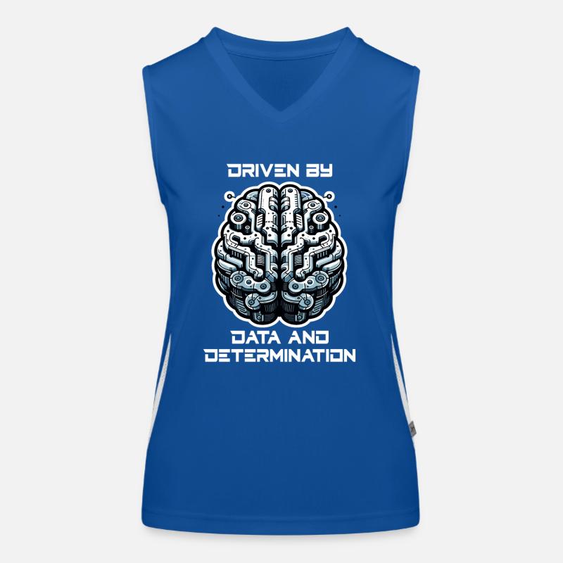 Künstliche Intelligenz, Maschinelles Lernen, Daten Funktionelles Kontrast-Tank Top für Frauen