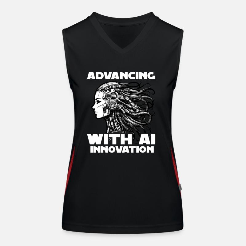 Artificial intelligence, machine learning, data Women's Functional Contrast Tank Top