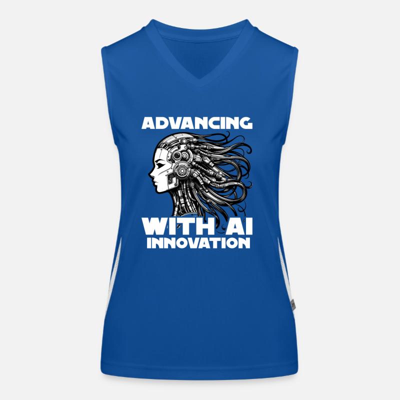Künstliche Intelligenz, Maschinelles Lernen, Daten Funktionelles Kontrast-Tank Top für Frauen