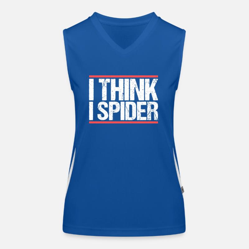I think i spider. Denglisch Funktionelles Kontrast-Tank Top für Frauen