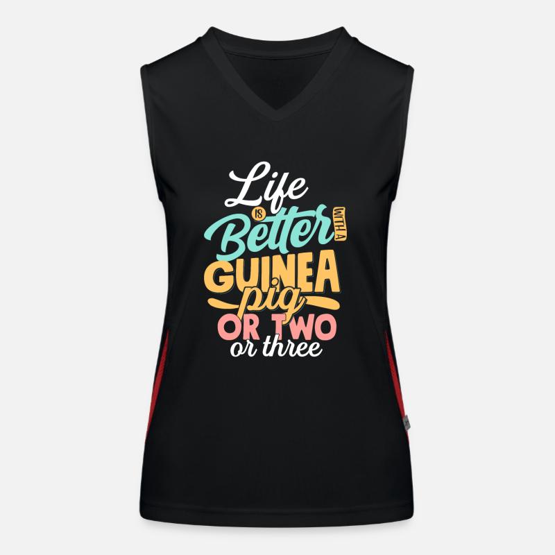 Life Is Better With A Guinea Pig Or Two Or Three C Funktionelles Kontrast-Tank Top für Frauen