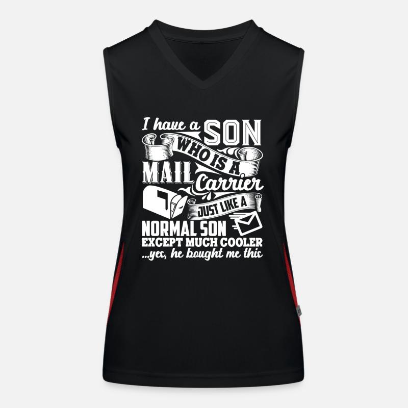 Mail Carrier My Son Is A Mail Carrier Women's Functional Contrast Tank Top